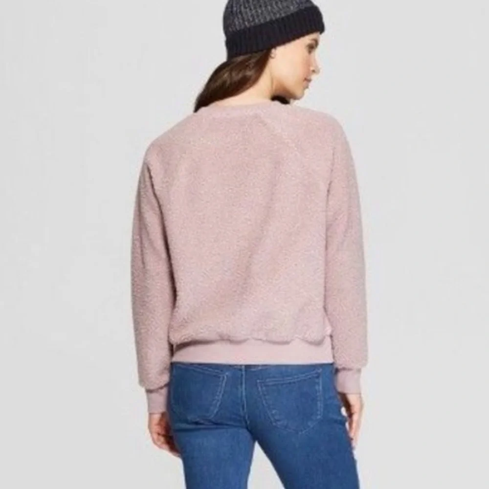 Universal Thread Pink Sherpa Pullover SweatshirtXS